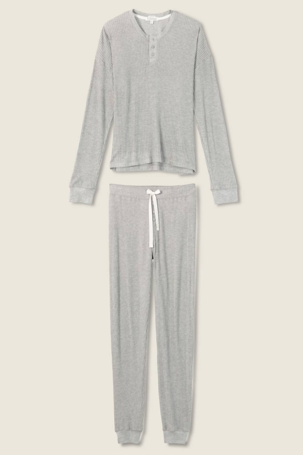 Pj Salvage - Sparkle Thermal Ski Set - clothing - grey - loungewear