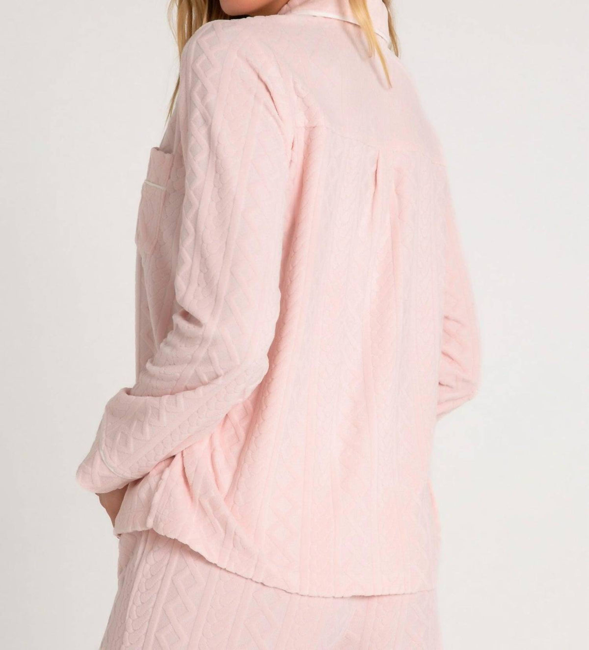 Pj Salvage - Very Terry Cable Button Up Top