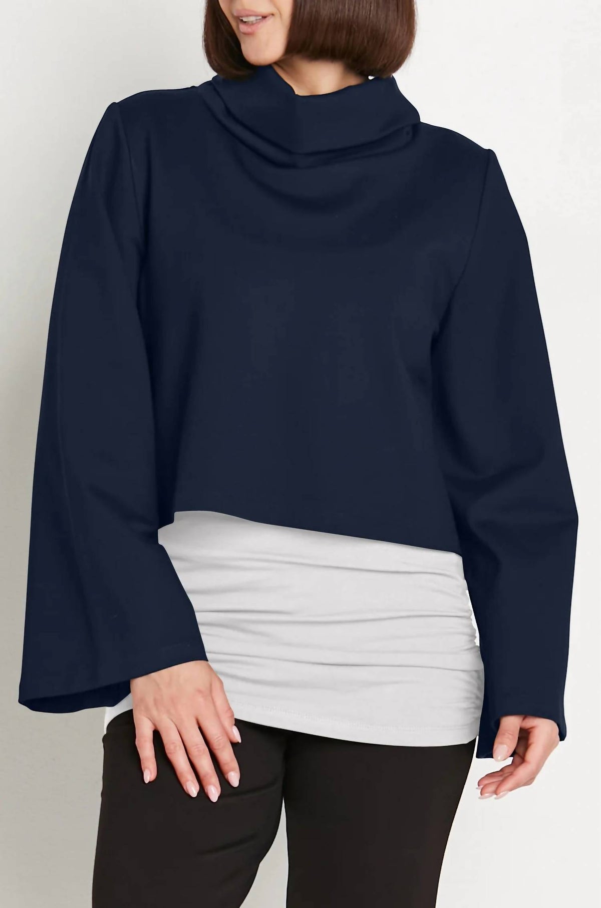 Planet By Lauren G. - CROP TURTLENECK TOP