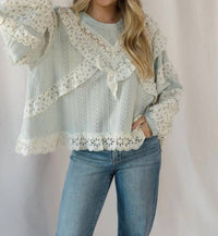 Pol - Amber Ruffle Lace Top