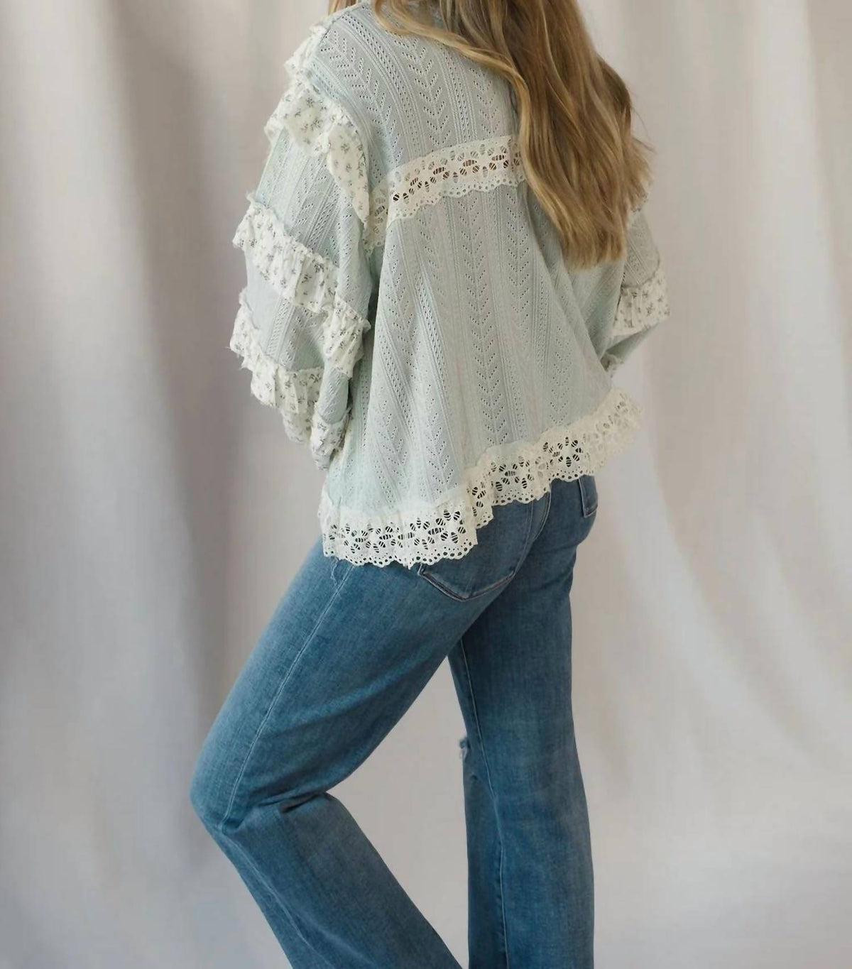 Pol - Amber Ruffle Lace Top