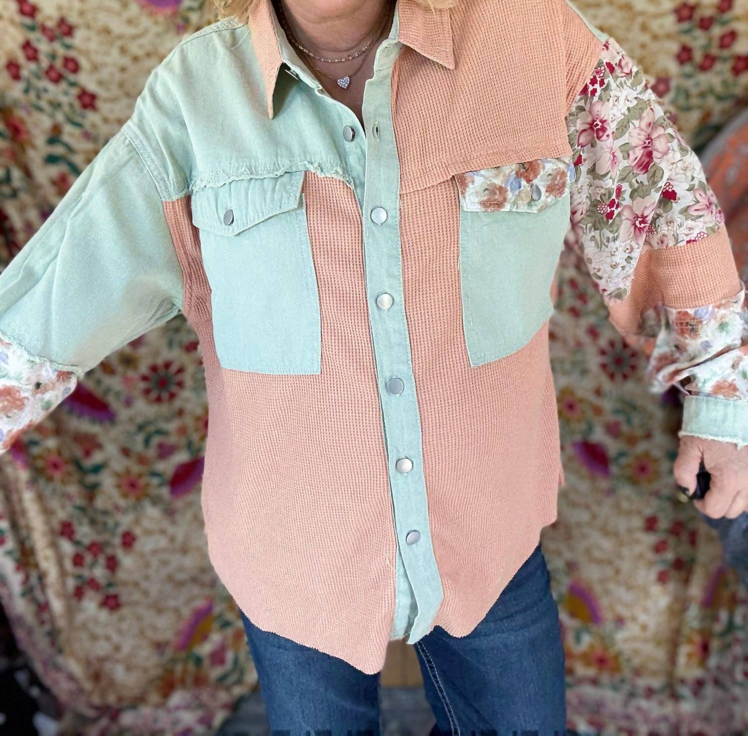 Pol - Caught Your Attentiaon Button Down Shirt - button - down - shirts - clothing - cotton