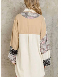 Pol - Caught Your Attention Button Down Shirt - beige - button - down - shirts - clothing