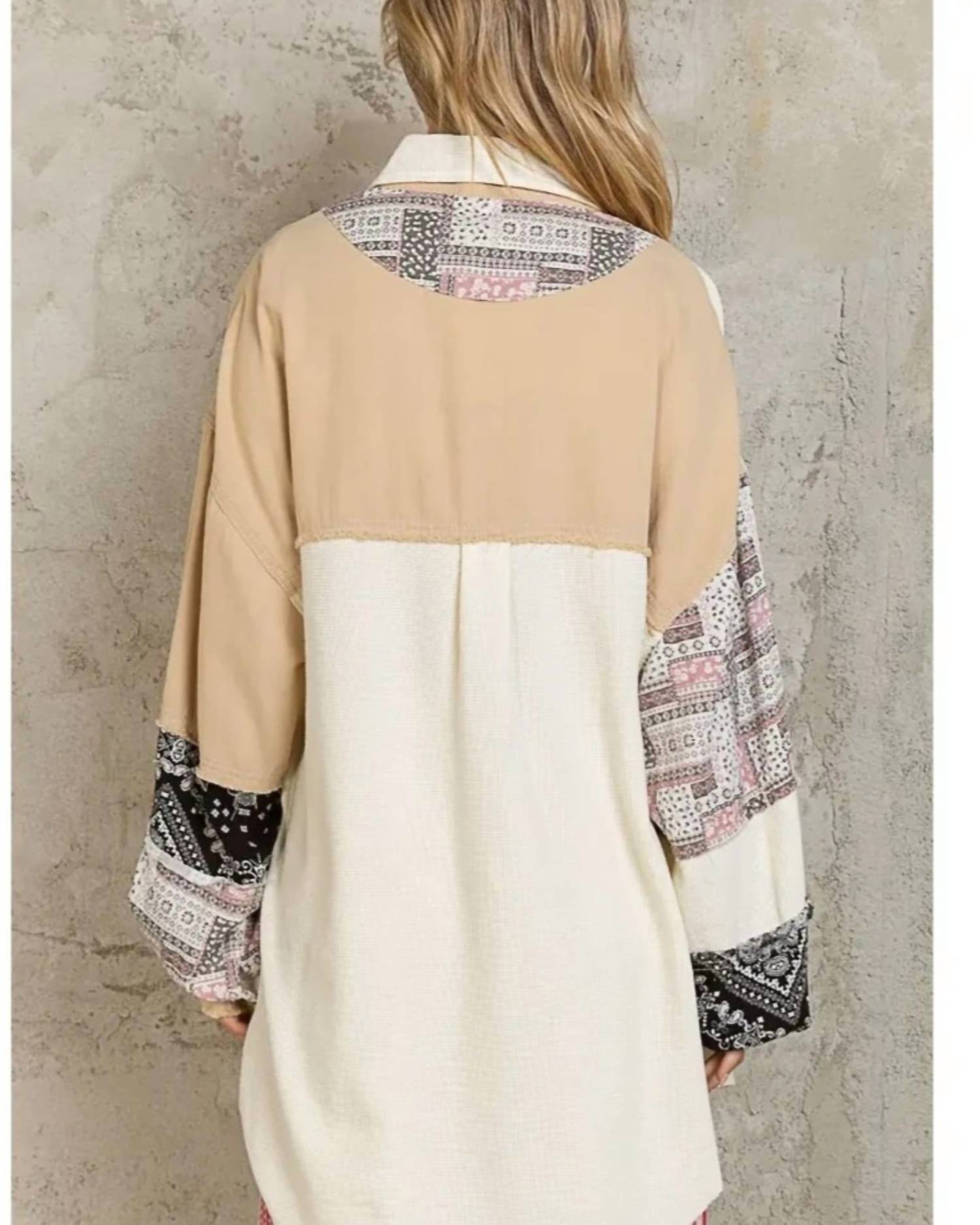 Pol - Caught Your Attention Button Down Shirt - beige - button - down - shirts - clothing