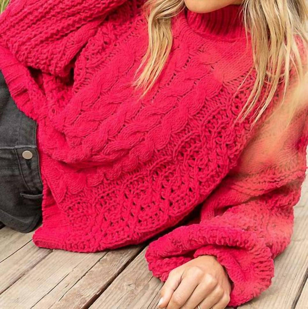 Pol - Chelsey Mock Neck Sweater