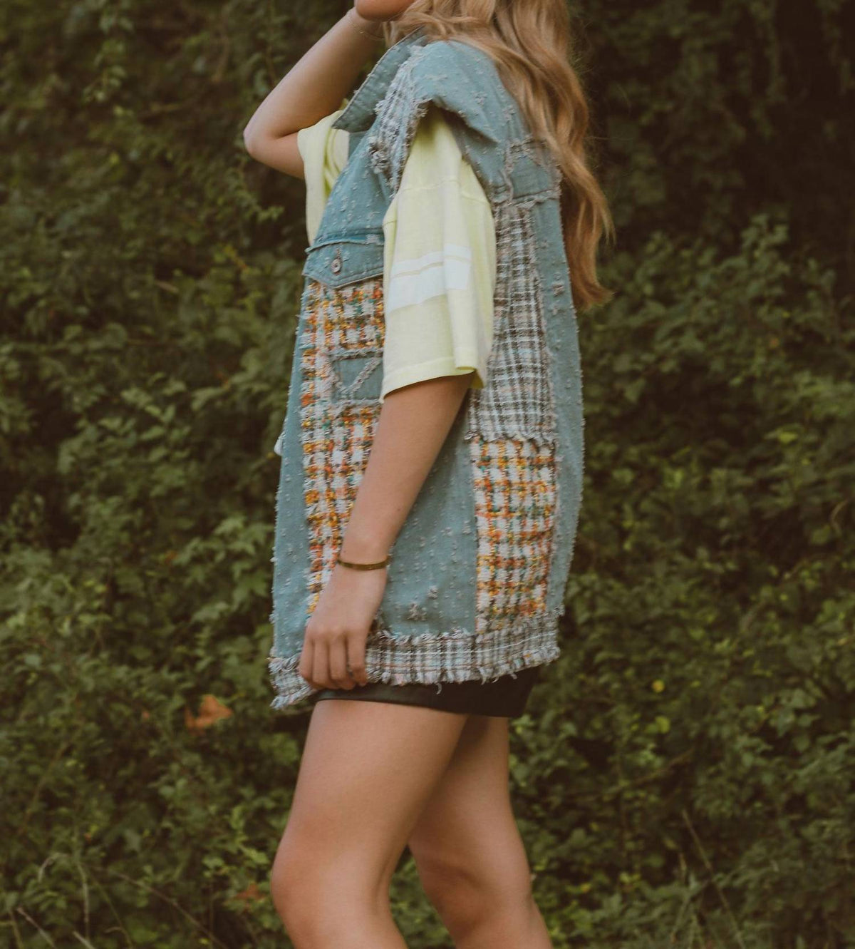 Pol - Cool it Patchwork Denim Vest