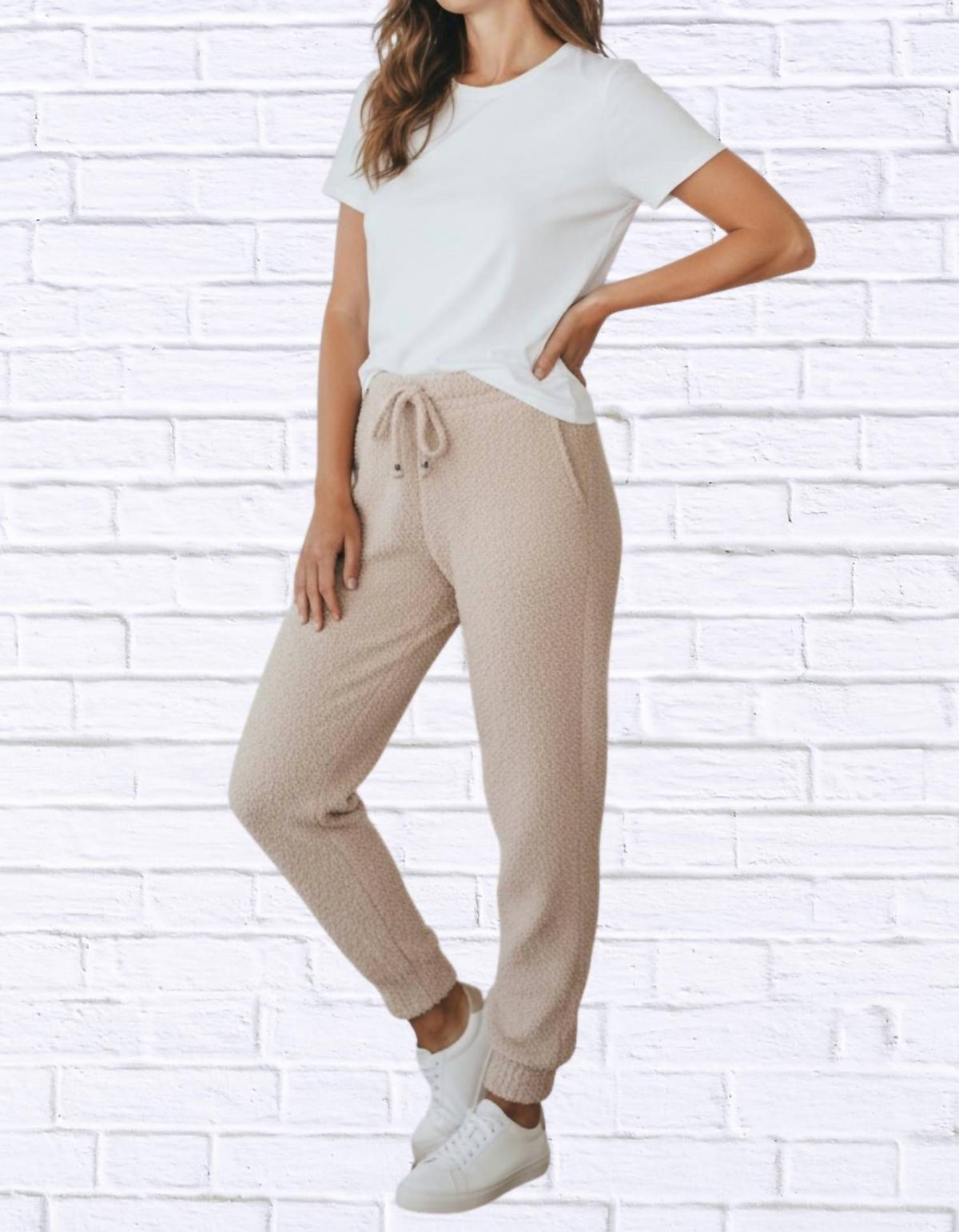 Pol - Cozy Textured Jogger Pants