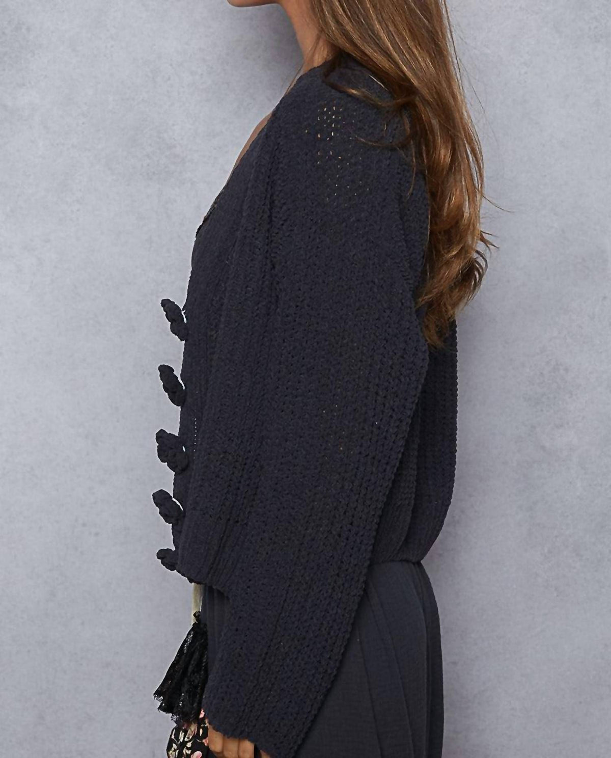 Pol - Crochet Button Down Cardigan