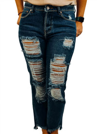 Distressed Boyfriend Jean
