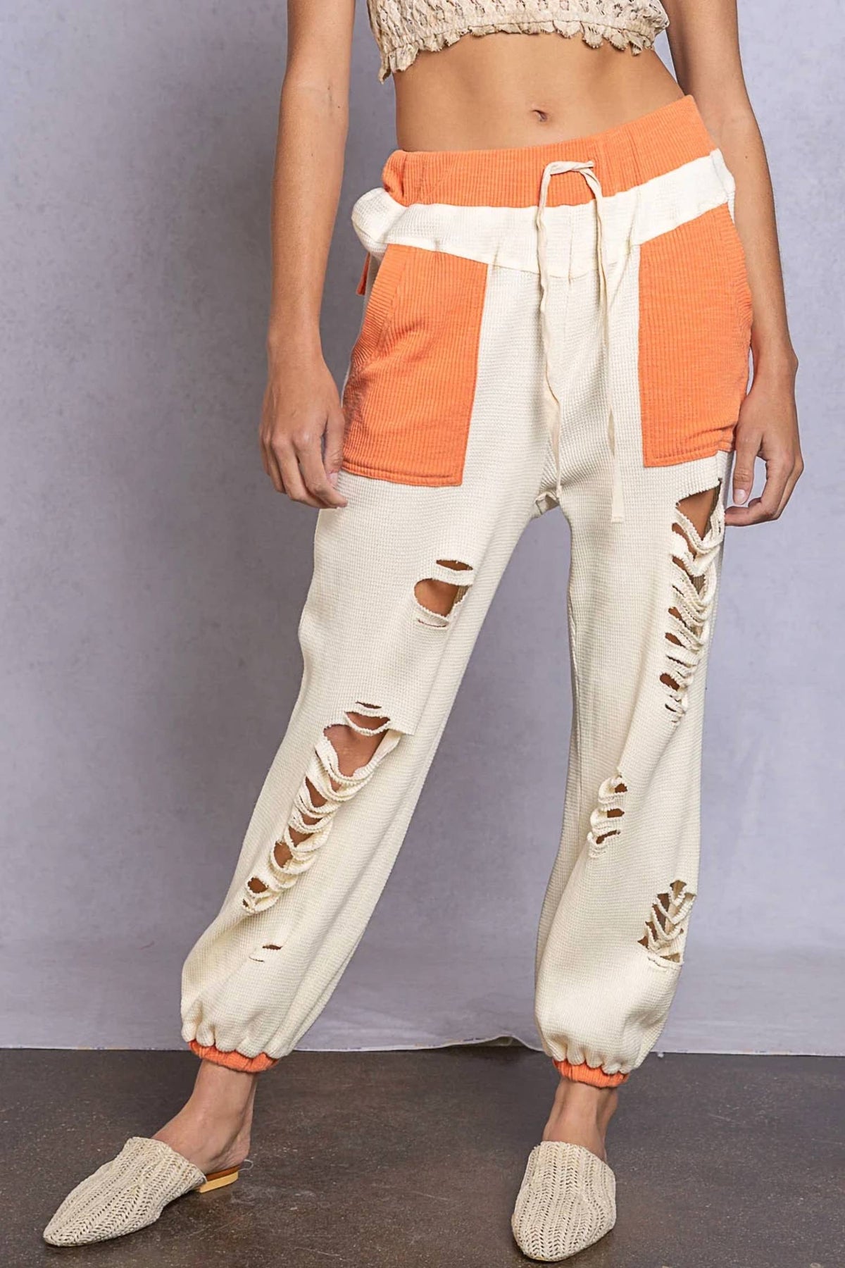 Pol - Distressed Joggers