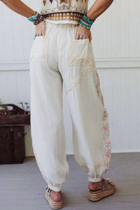 Pol - Double Gauze With Trim Point Pants