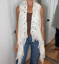 Pol - Flora Crochet Layering Vest