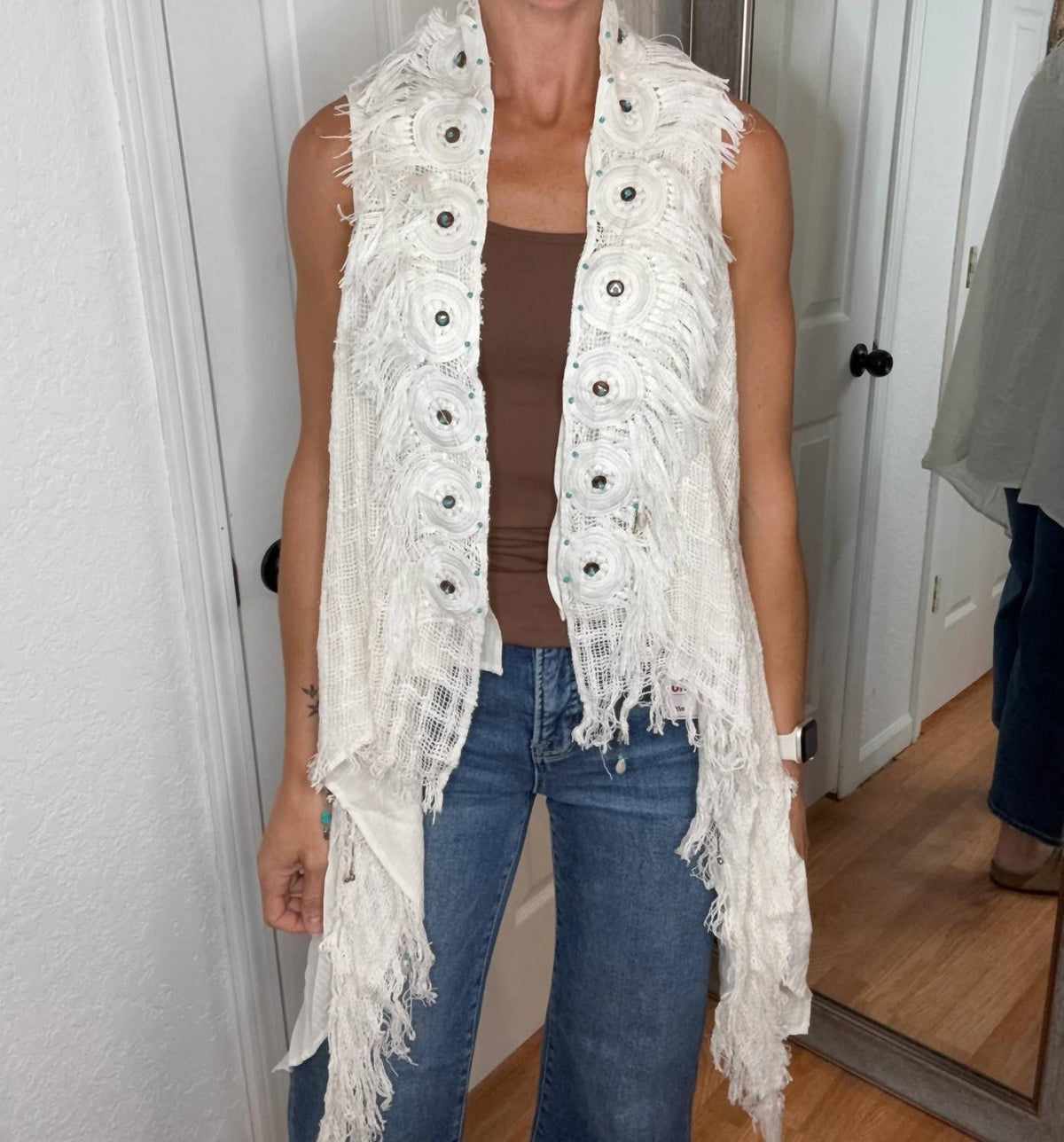 Pol - Flora Crochet Layering Vest