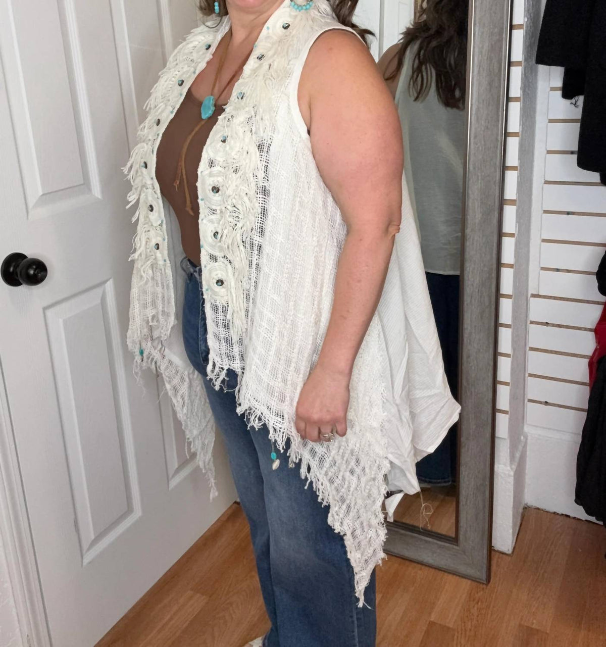 Pol - Flora Crochet Layering Vest
