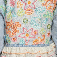 Pol - Floral Embroidered Cropped Jacket
