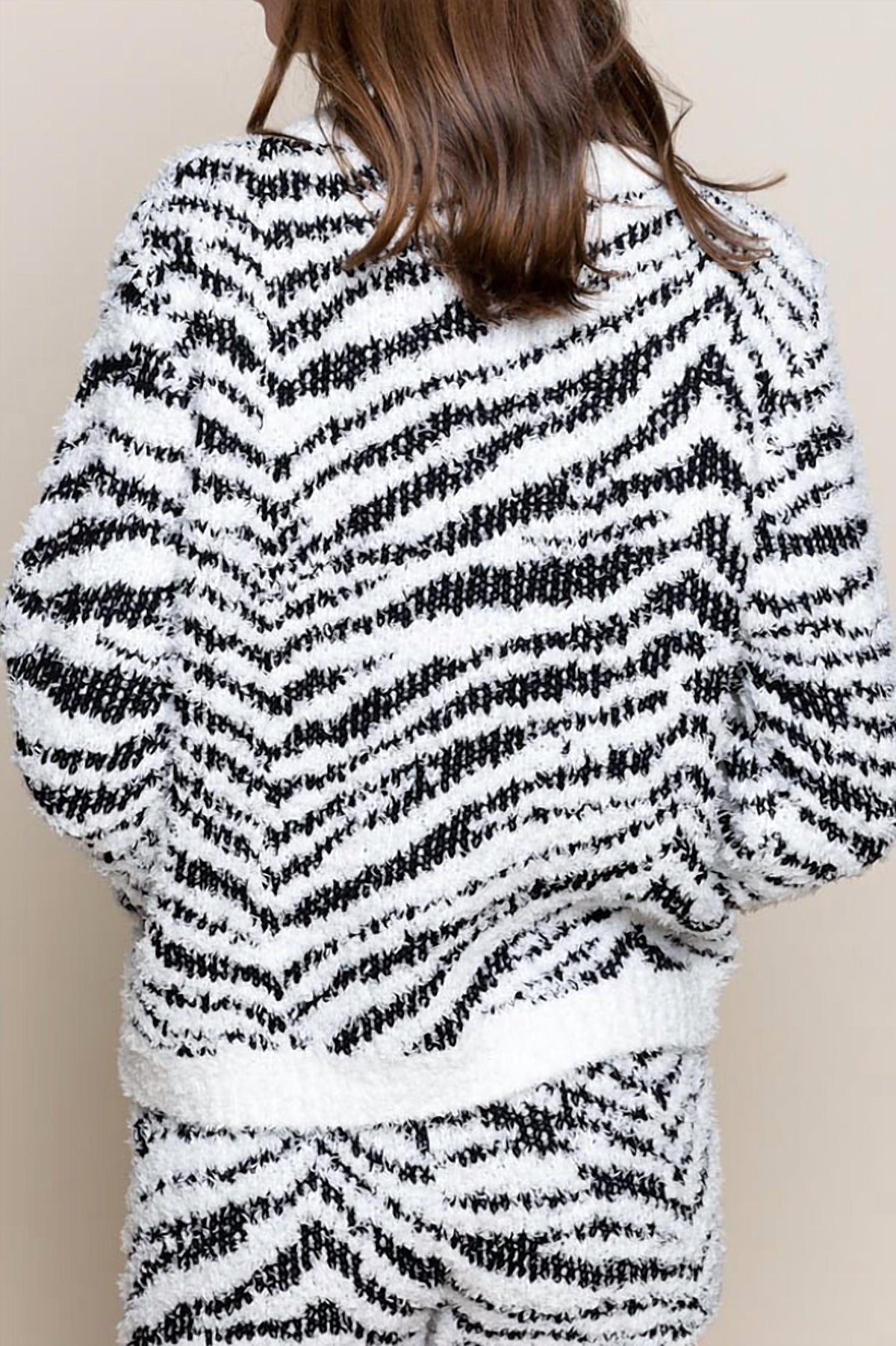 Pol - Fuzzy Zebra Sweatshirt