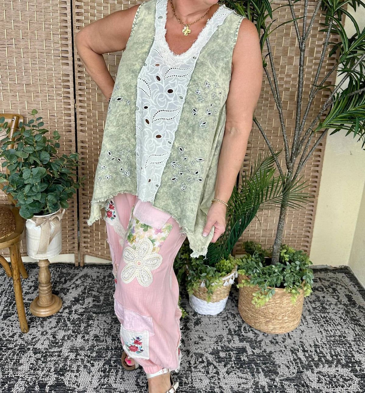 Pol - Go With The Flow Oversized Tank Top