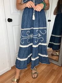 Pol - Gypsy Denim Midi Dress