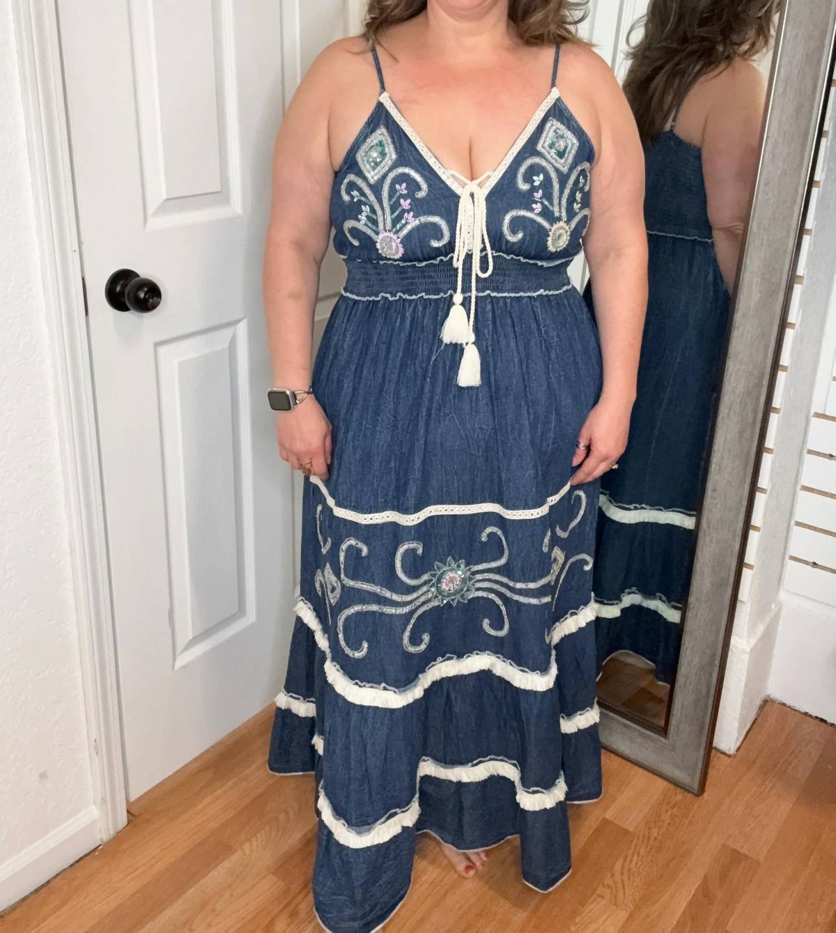 Pol - Gypsy Denim Midi Dress