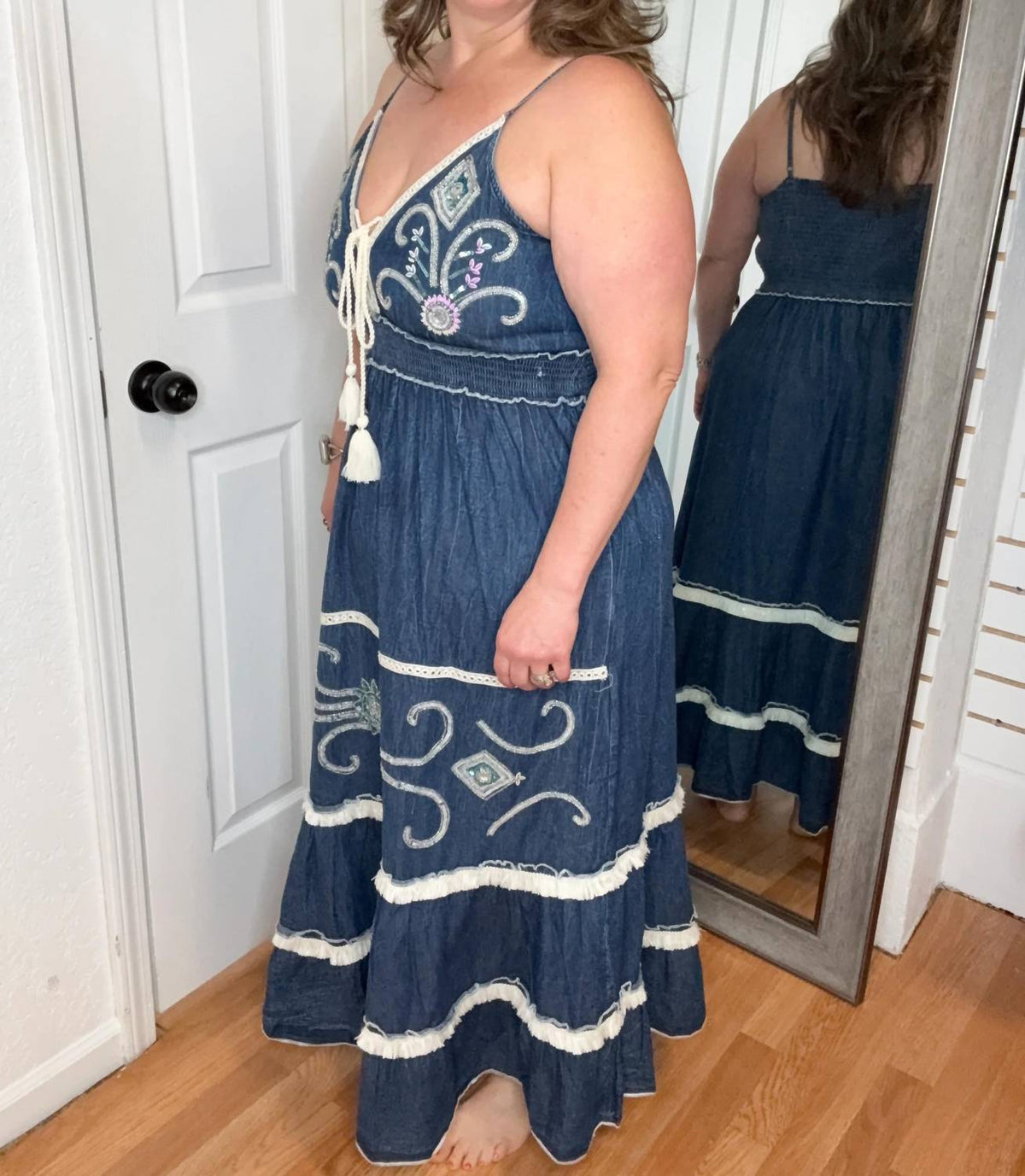 Pol - Gypsy Denim Midi Dress
