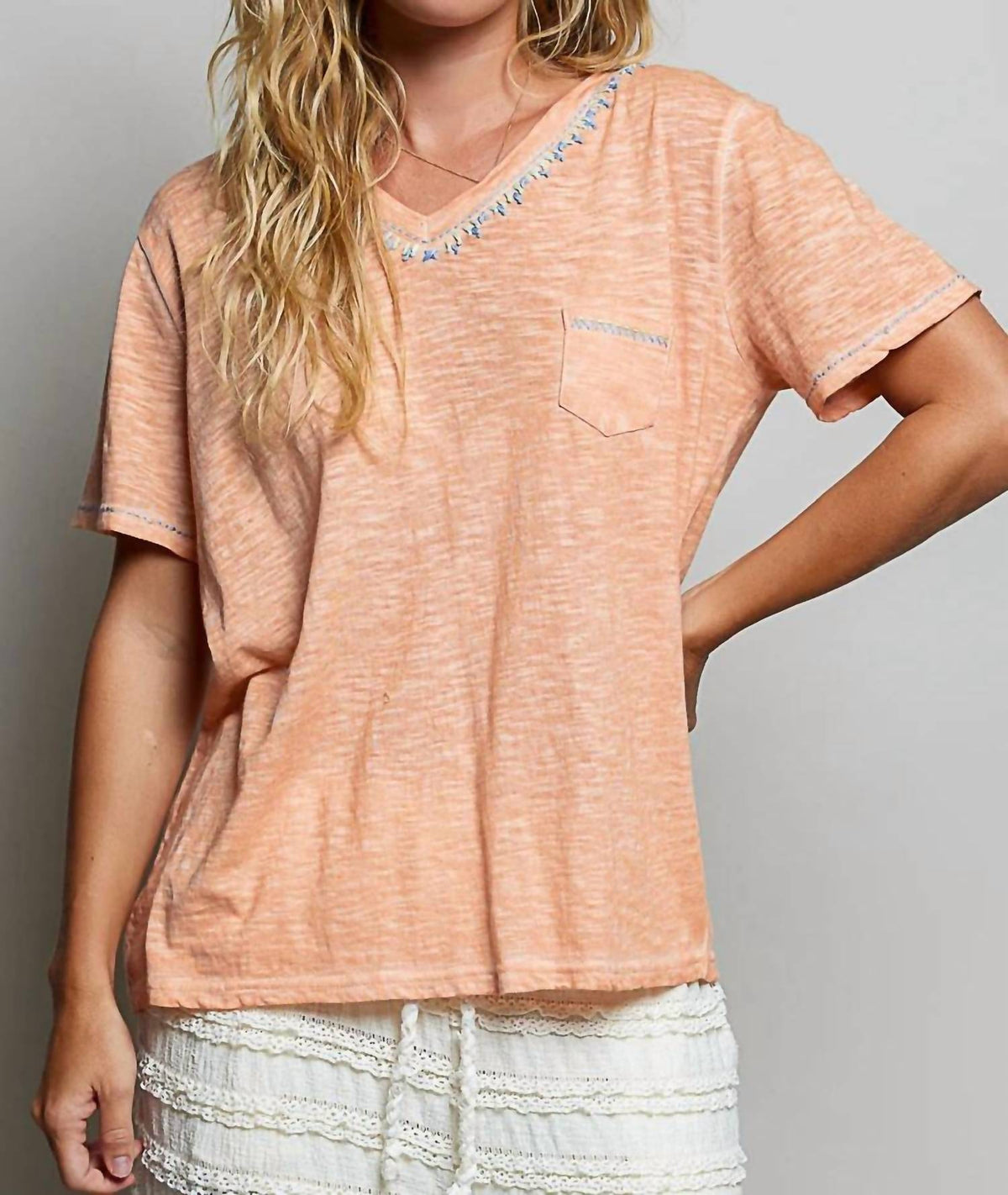 Pol - Hand-stitched Slub Tee