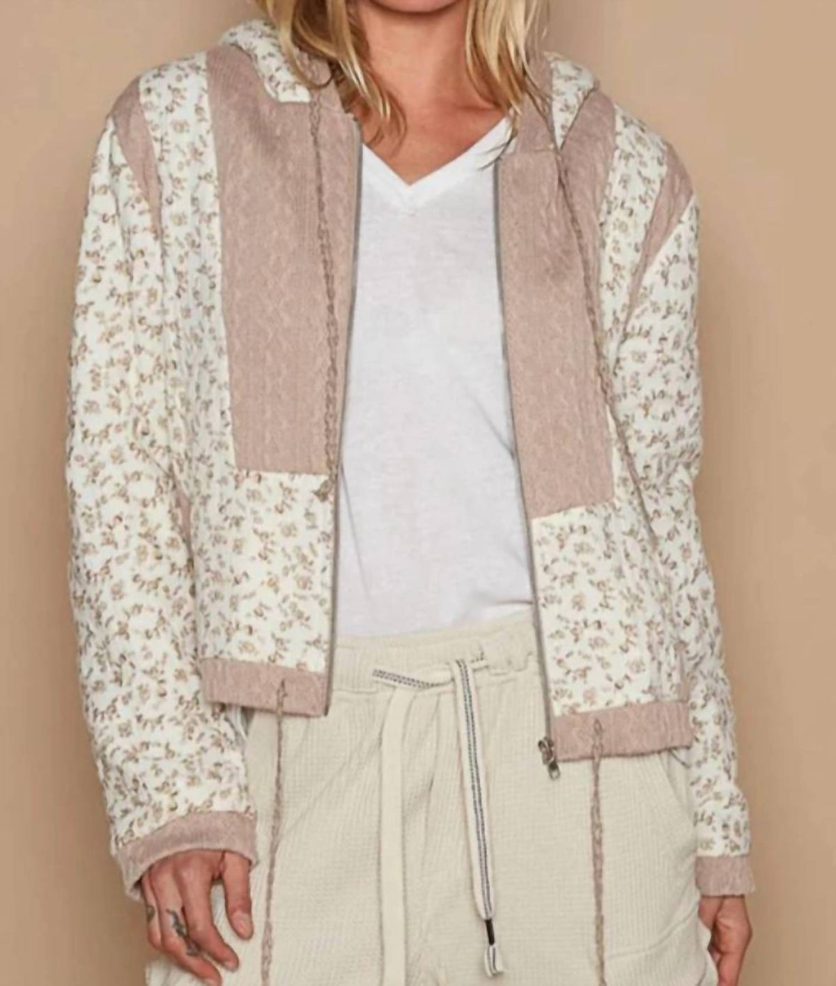 Pol - Hooded Floral Jacket