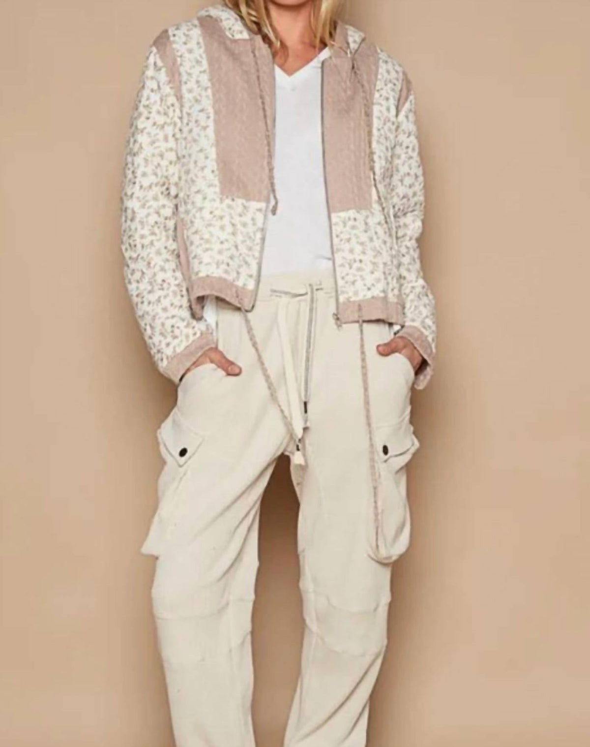 Pol - Hooded Floral Jacket