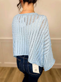 Pol - Knit Long Sleeve Mom Cropped Sweater