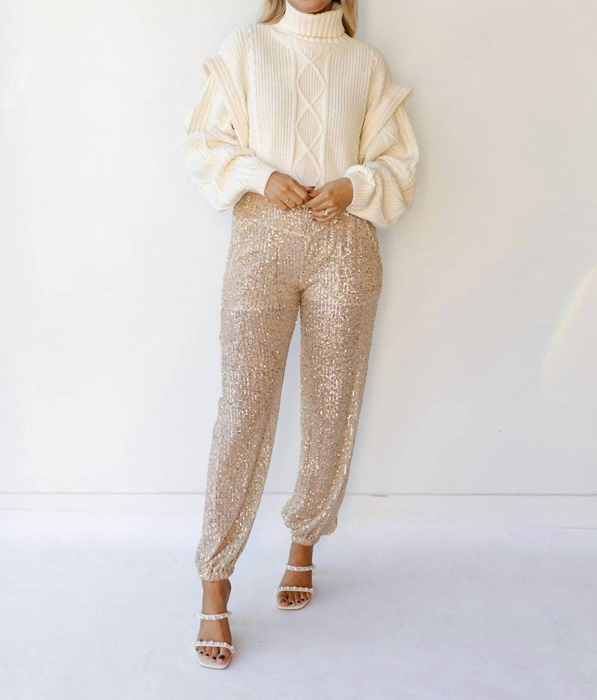 Pol - Last Minute Plans Sequine Pants