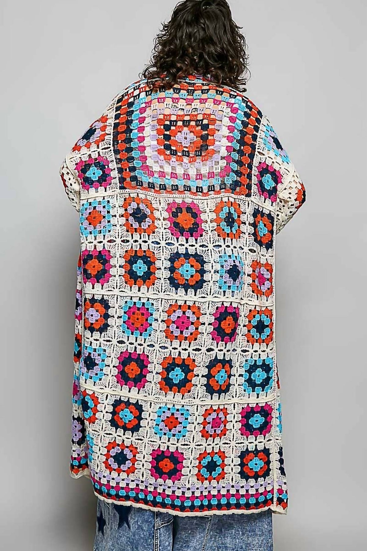 Pol - Long Sleeve Crochet Cardigan