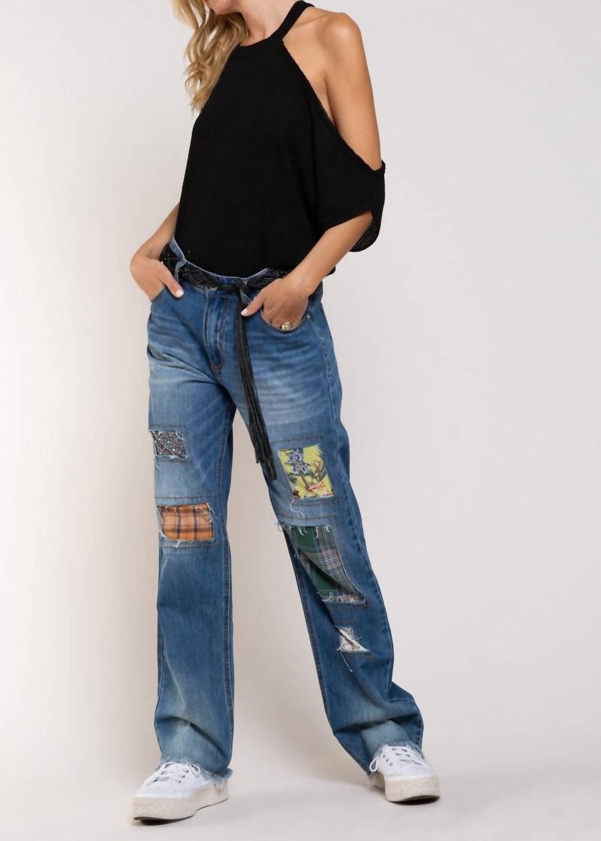 Pol - One Shoulder Ribbed Top