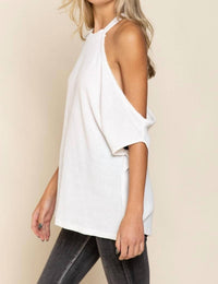 Pol - One Shoulder Ribbed Top