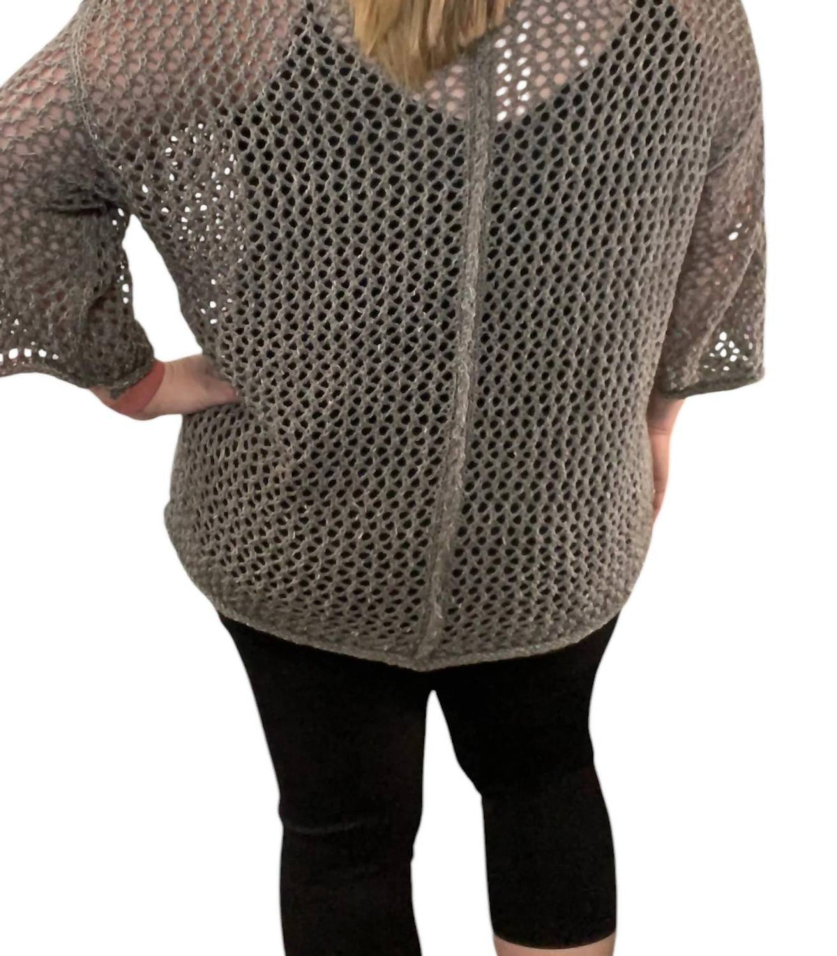 Pol - Open Weave Castlerock Sweater