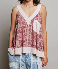Pol - Paisley Daydream Top