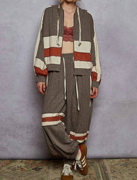 Pol - Patch Work Hoodie Jacket Jogger Set