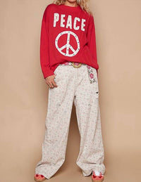 Pol - PEACE PEARL STUD SWEATER