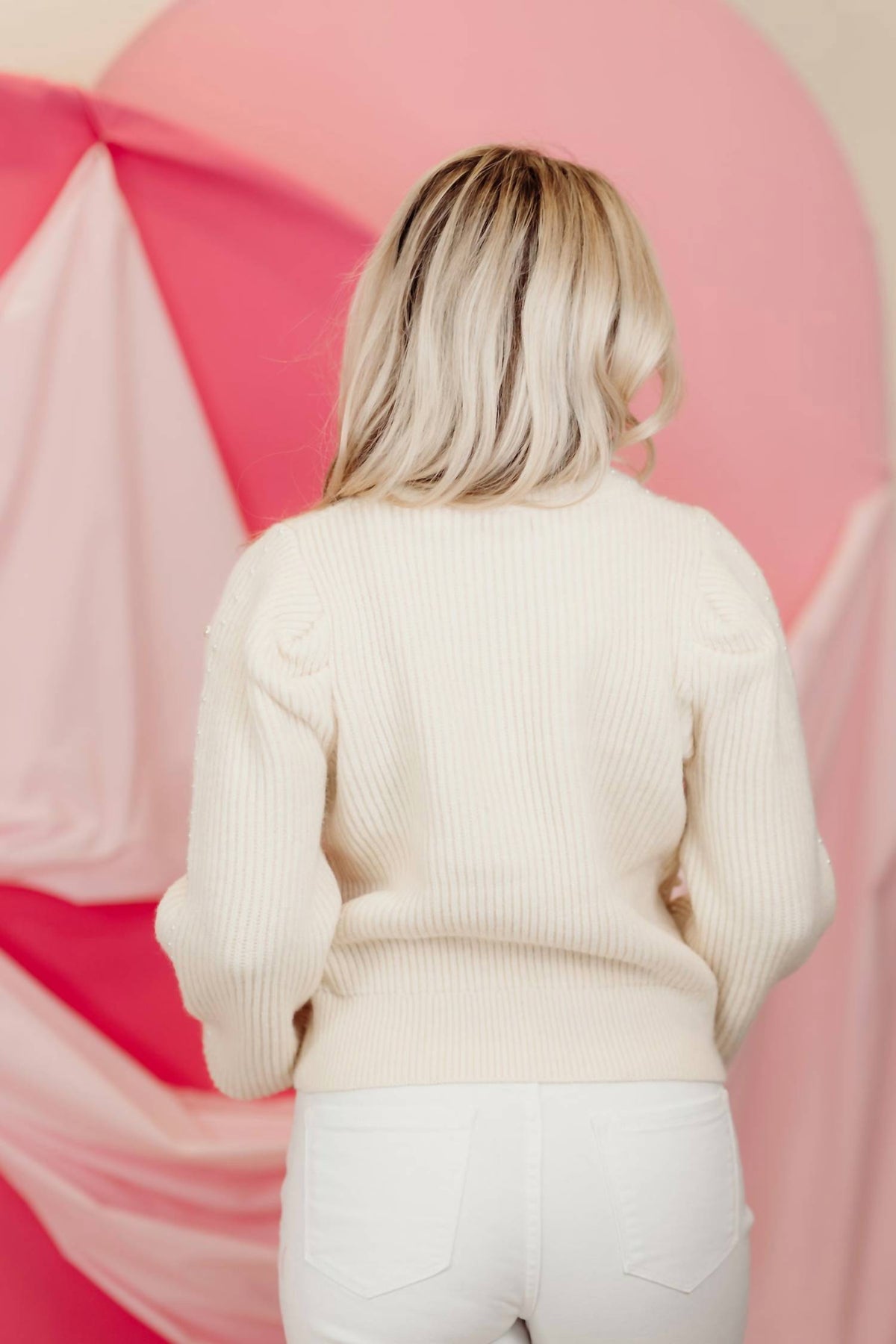 Pol - PEARL DETAIL SWEATER