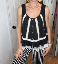 Pol - Quincie Button Down Sleeveless Top