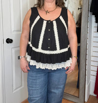 Pol - Quincie Button Down Sleeveless Top