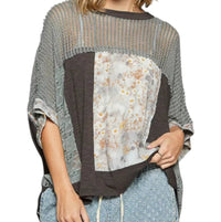 Pol - Round Neck Raw Edge Detail