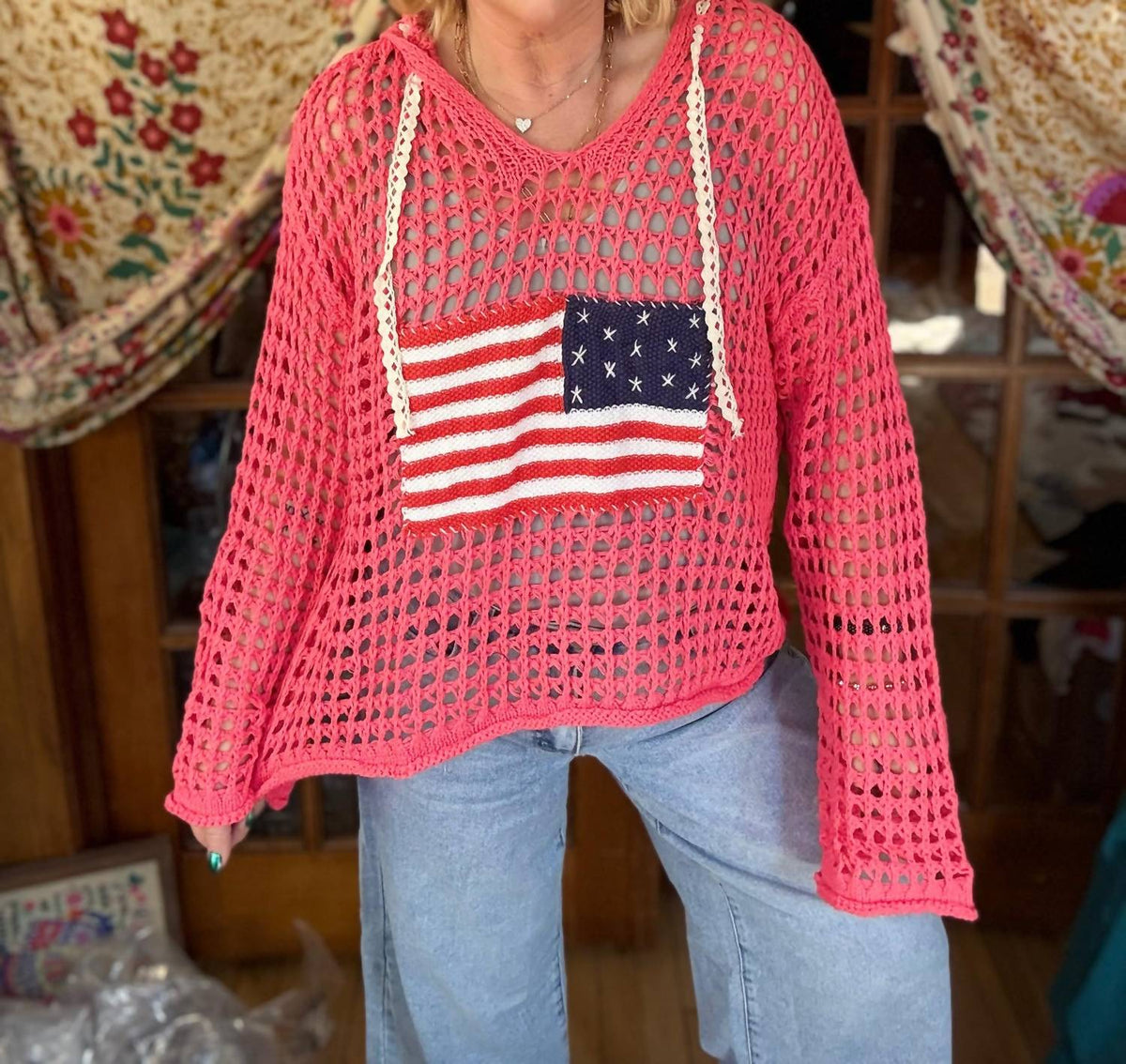 Pol - Style And America Crochet Sweater