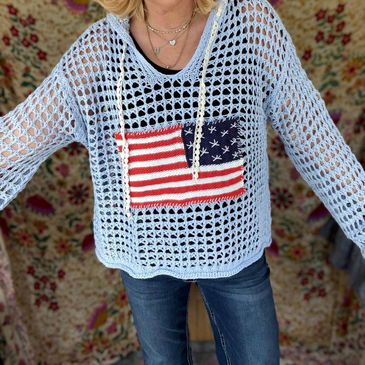 Pol - Style And America Crochet Sweater