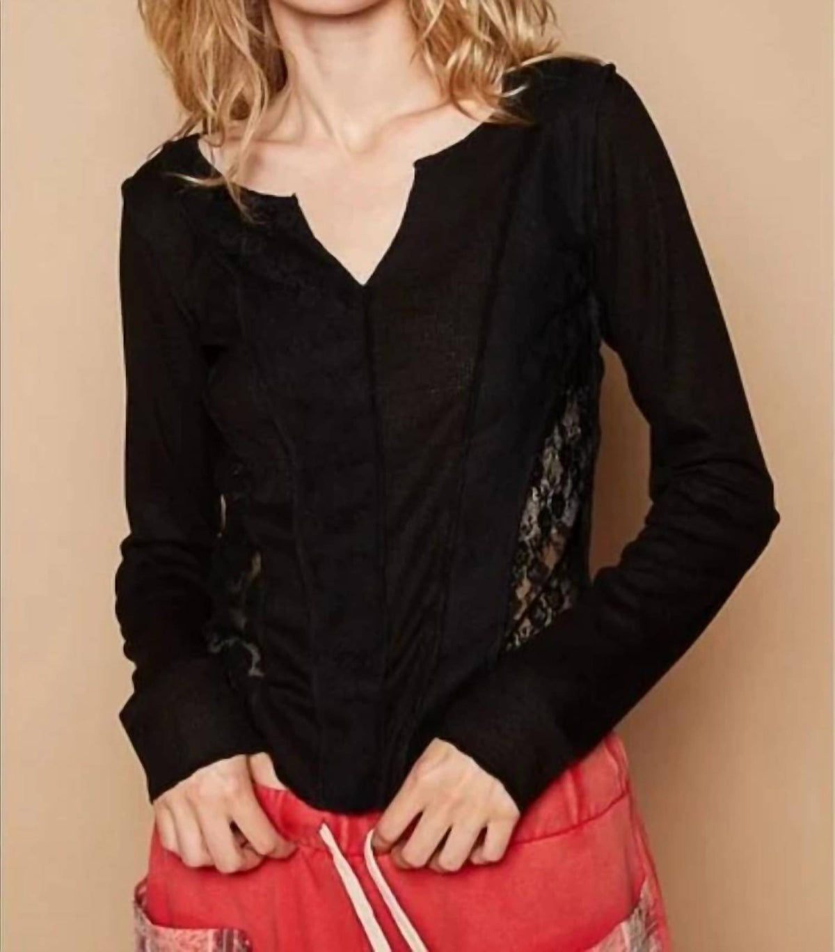 Pol - Thermal Lace Top