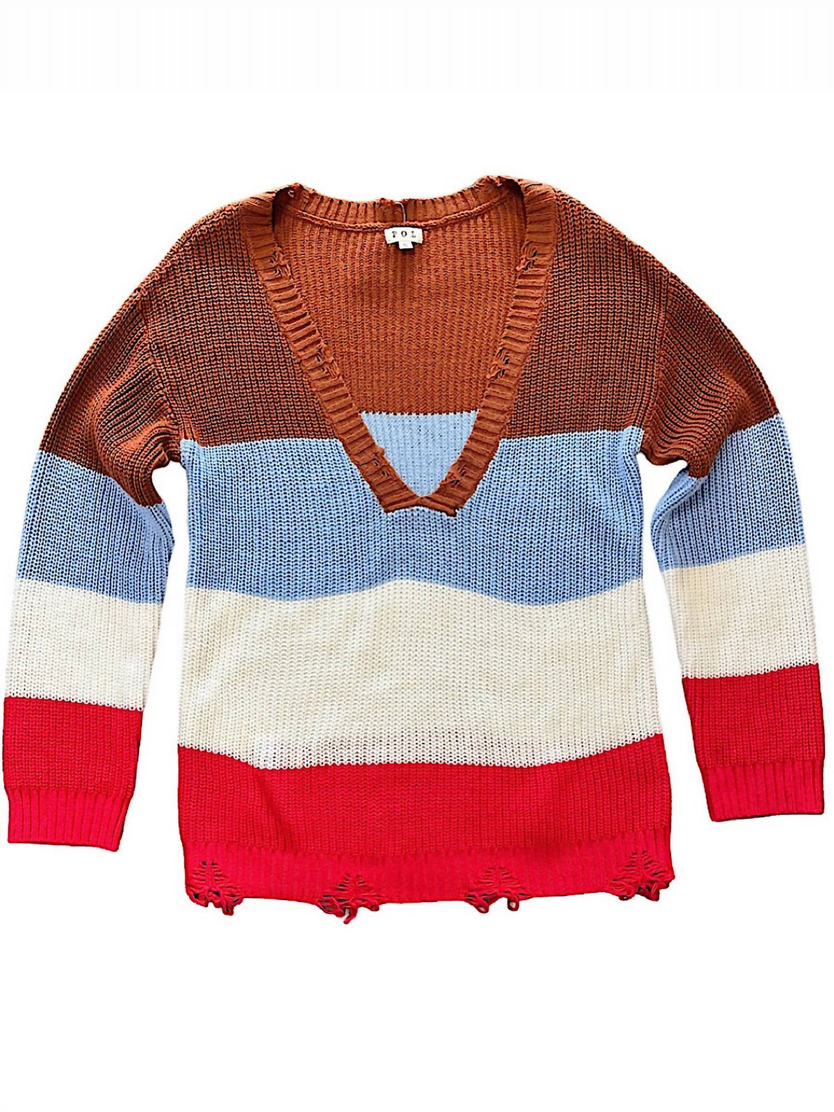 Pol - Women's Distressed Sweater