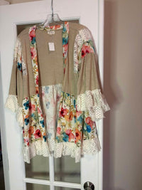 Pol - Women's Open Front Mixed Cardigan