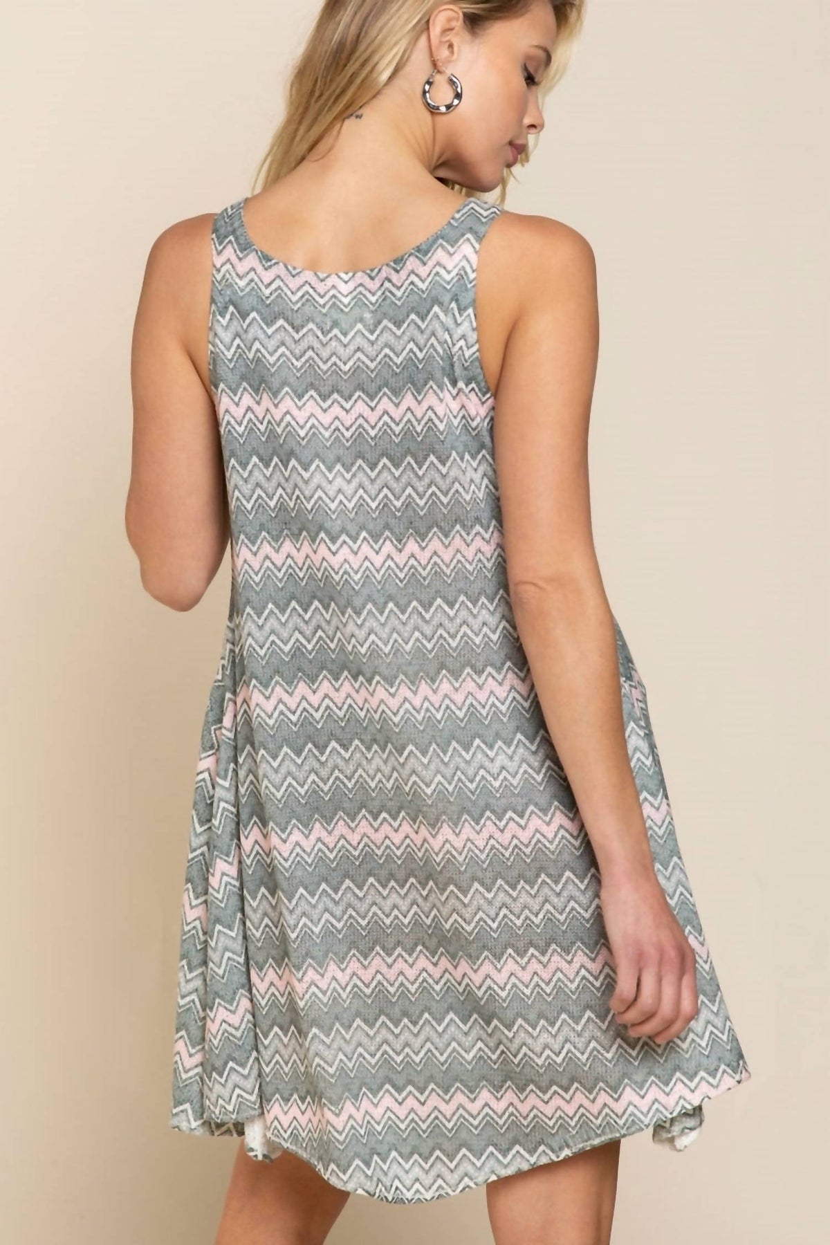 Zig Zag Pattern Dress