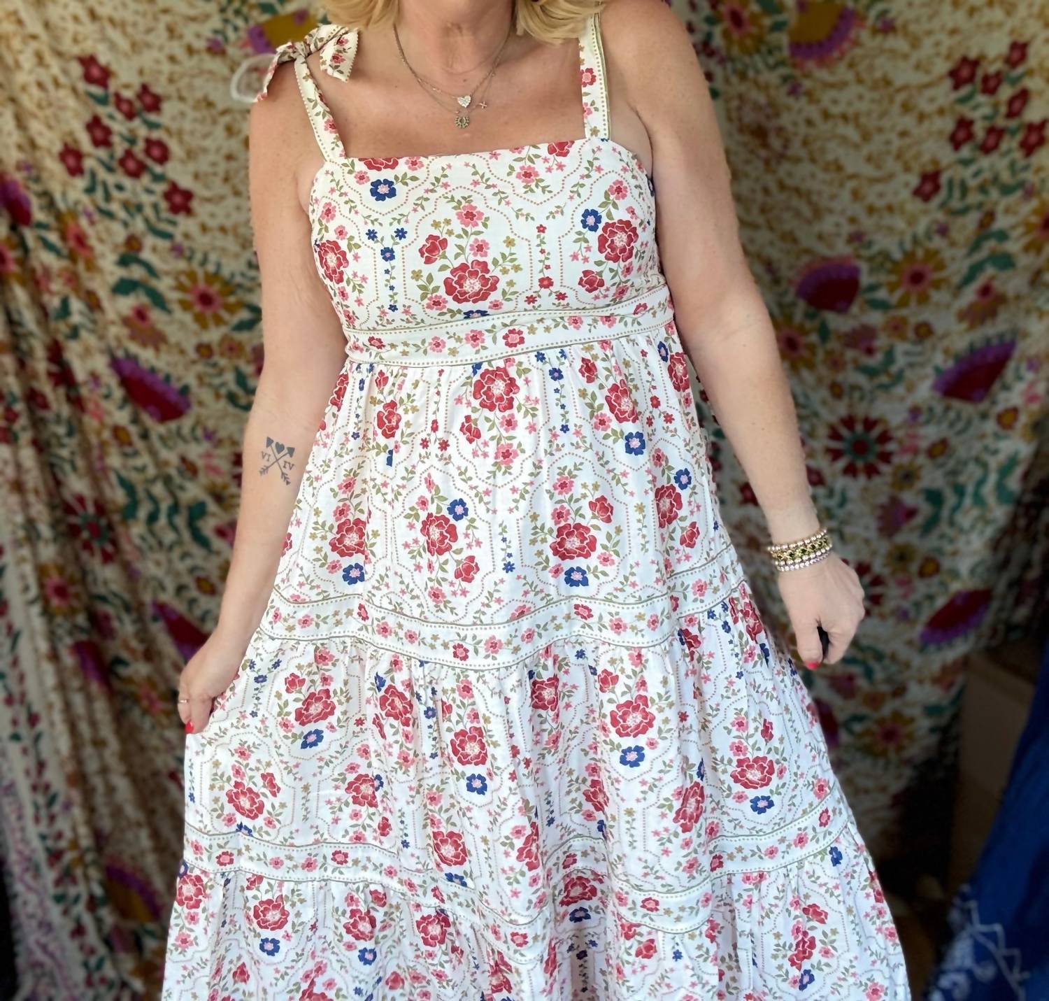 Polagram - Fields Of Bloom Midi Dress - clothing - dresses - floral