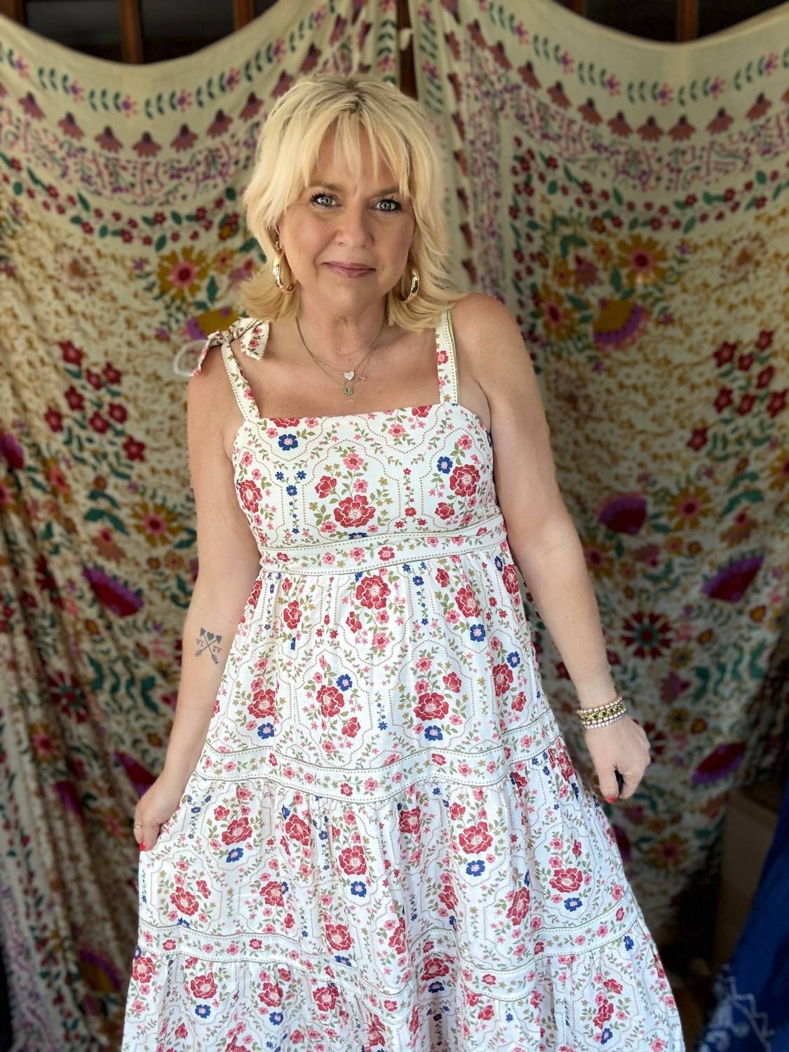 Polagram - Fields Of Bloom Midi Dress - clothing - dresses - floral