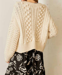 Polagram - Pom Pom Open Front Cardigan
