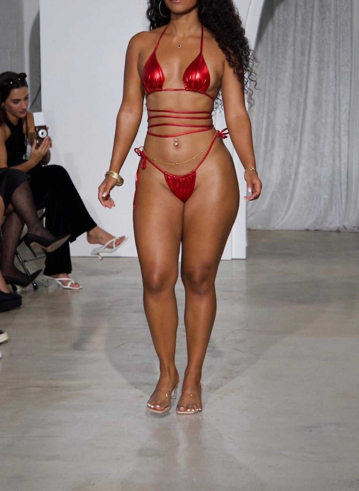 Porshia By Porshia Banks - Fire Metallic Micro Bikini Set